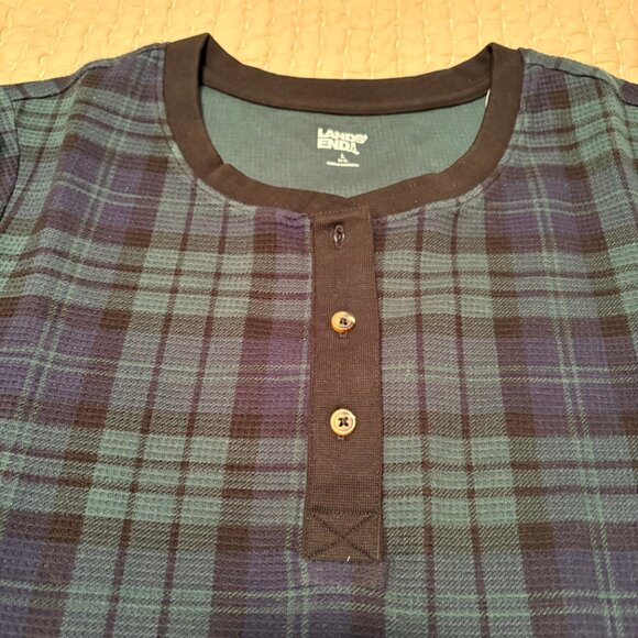 Lands End Waffle Henley Sleep Shirt   Size: Large NWT - Picture 3 of 13